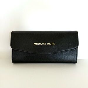 Michael Kors Large Black Trifold Wallet